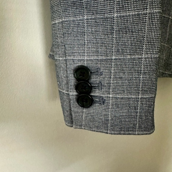 BANANA REPUBLIC CLASSIC-FIT SHINE PLAID BLAZER FULL 3 PIECE SUIT - Picture 8 of 11
